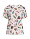 Moschino Woman T-shirt White Size L Cotton, Elastane
