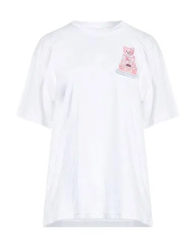 Moschino Woman T-shirt White Size Xs Cotton