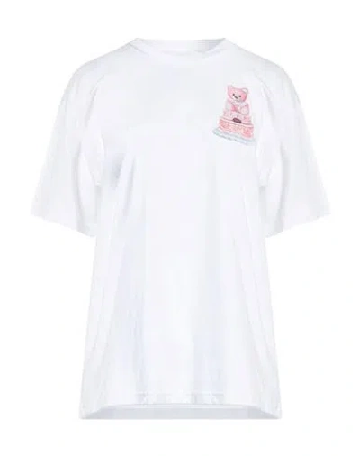 Moschino Woman T-shirt White Size Xs Cotton In White