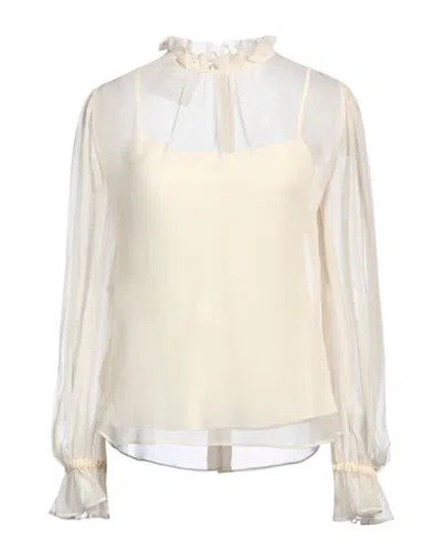 Moschino Woman Top Ivory Size 8 Silk In White