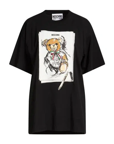 Moschino Woman T-shirt Black Size M Cotton
