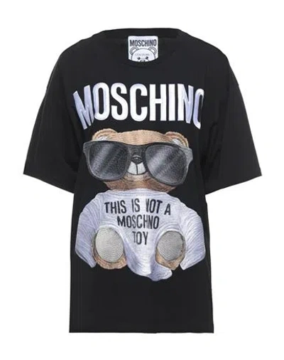 MOSCHINO MOSCHINO WOMAN T-SHIRT BLACK SIZE S COTTON
