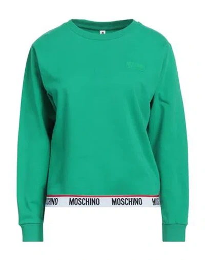 Moschino Woman Undershirt Green Size L Cotton, Elastane