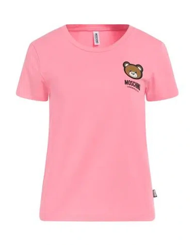 Moschino Logo Round-neck T-shirt In Rosa
