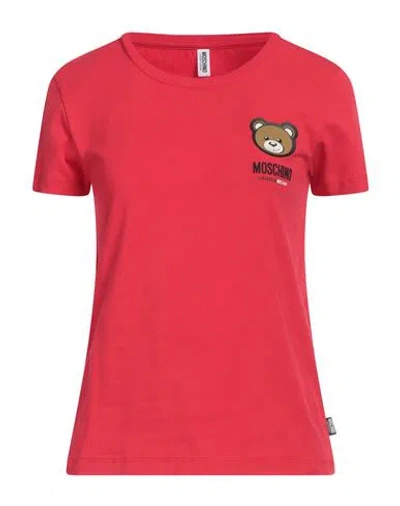 Moschino Woman Undershirt Red Size L Cotton, Elastane