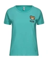 Moschino Woman Undershirt Turquoise Size S Cotton, Elastane In Blue