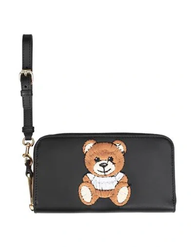 Moschino Woman Wallet Black Size - Leather