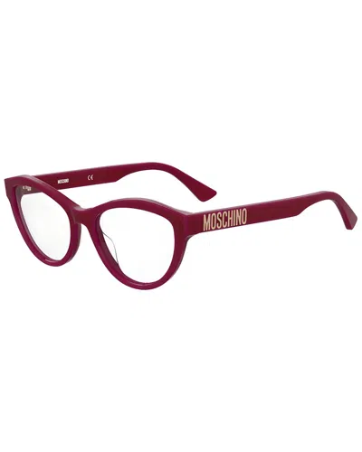 Moschino Women's 52mm Optical Frames In Burgundy