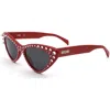 Moschino Women's 52mm Red Sunglasses In Red