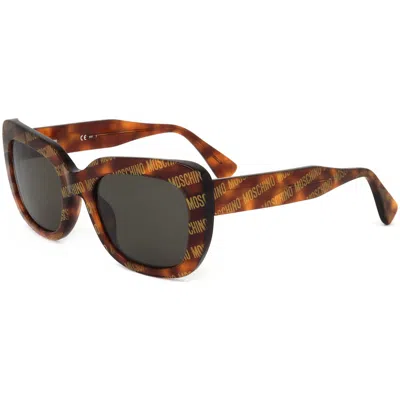 Moschino Women's 53 Mm Grey Sunglasses In Brown