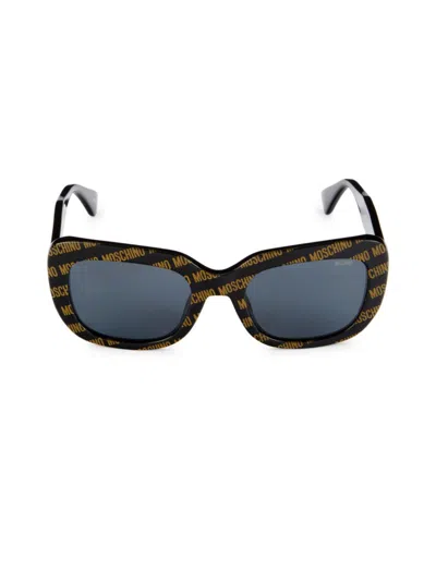 Moschino Women's 53mm Rectangle Sunglasses In Black