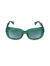 Moschino Women's Mos132/s 53mm Rectangle Sunglasses In Green