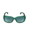 Moschino Women's 53mm Rectangle Sunglasses In Green