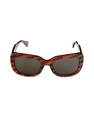 Moschino Women's 53mm Rectangle Sunglasses In Brown