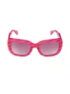 Moschino Women's 53mm Rectangle Sunglasses In Pink