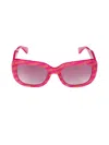 Moschino Women's Mos132/s 53mm Rectangle Sunglasses In Pink