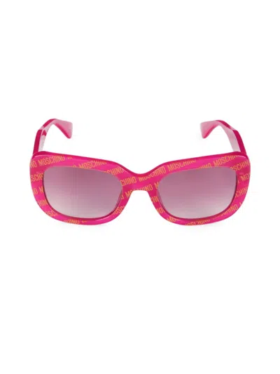 Moschino Women's Mos132/s 53mm Rectangle Sunglasses In Pink