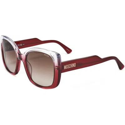 Moschino Women's 54 Mm Brown Sunglasses In Red