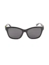 Moschino Women's 55mm Decorative Buckle Square Sunglasses In Black