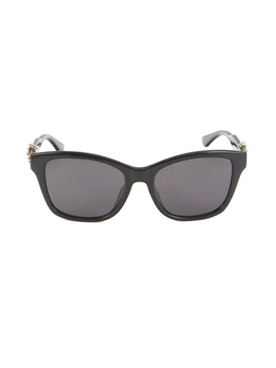 Moschino Women's 55mm Decorative Buckle Square Sunglasses In Black