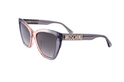Moschino Women's 55mm Grey Ochre Sunglasses Mos155-s-mqe-55 In Multi