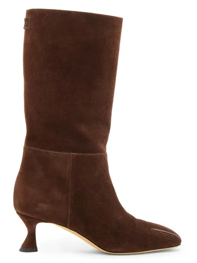 Moschino Women's 55mm Suede Boots In Brown