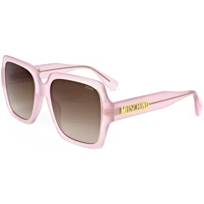 Moschino Women's 56 Mm Brown Sunglasses In Pink