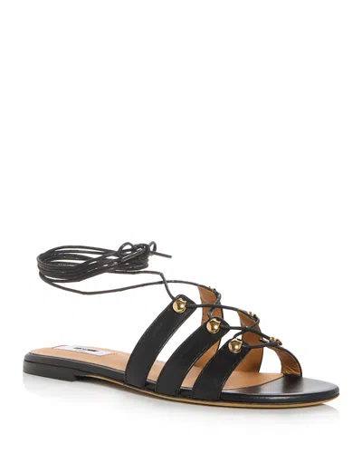 Moschino Women's Ankle Tie Sandals In Black
