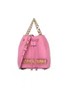 Moschino Balloon Lettering Bucket Bag In Fuchsia