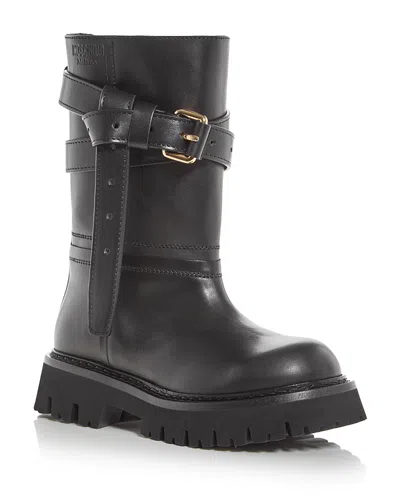 MOSCHINO WOMEN'S BELT BOOTS