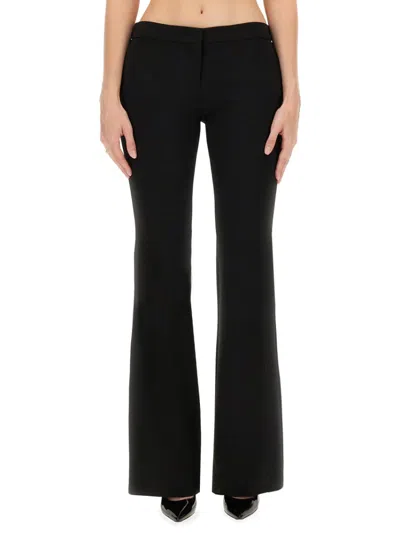 Moschino Black Flared Flat Front Pant