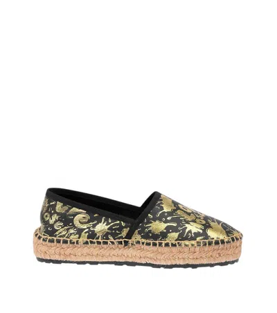 Moschino Women Black Printed Espadrilles