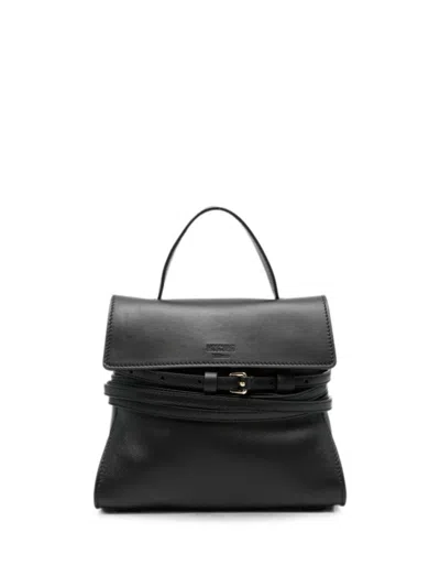 Moschino Women Black Tie Me Mini Satchel