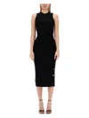 Moschino Couture Buttoned Dress In Black