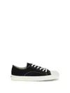 Moschino Lace-up Canvas Sneakers In Black