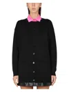 Moschino Couture Cardigan With Logo In Black