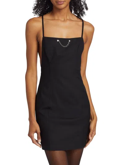 Moschino Women's Chain Backless Minidress In Black