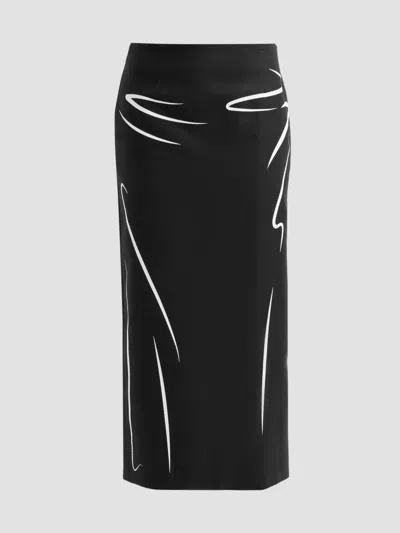 Moschino Women's Cotton Midi Skirt In Black