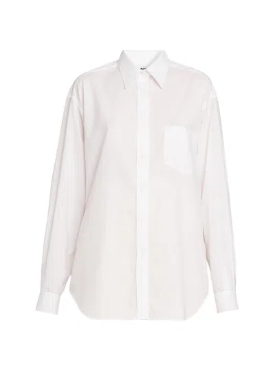 Moschino Women's Cotton Poplin Blouse In White