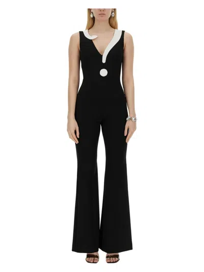 MOSCHINO WOMEN'S CREPE JUMPSUIT HOUSE SYMBOLS ?