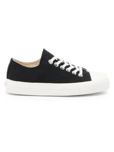 Moschino Women's Edge Canvas Low-top Sneakers In Black