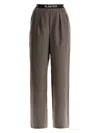 Moschino Elastic Waistband Pants In Marrone