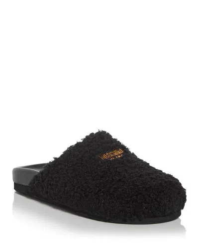 Moschino Women's Faux Fur Mules In Black