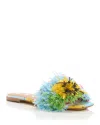 Moschino Flat Tufting Sandals In Multi