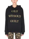 Moschino "gilt Without Guilt" Sweatshirt In Black