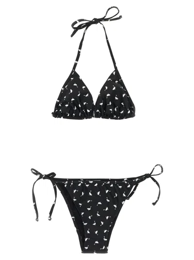 Moschino Women's Goose Bikini In White/black