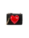 MOSCHINO WOMEN'S HEART LEATHER CHAIN SHOULDER BAG