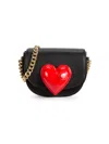 MOSCHINO WOMEN'S HEART LEATHER CHAIN SHOULDER BAG