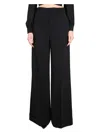 Moschino Women's High-waist Wide-leg Trousers In Black