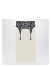 Moschino Illusion Lace Print Midi Skirt In White